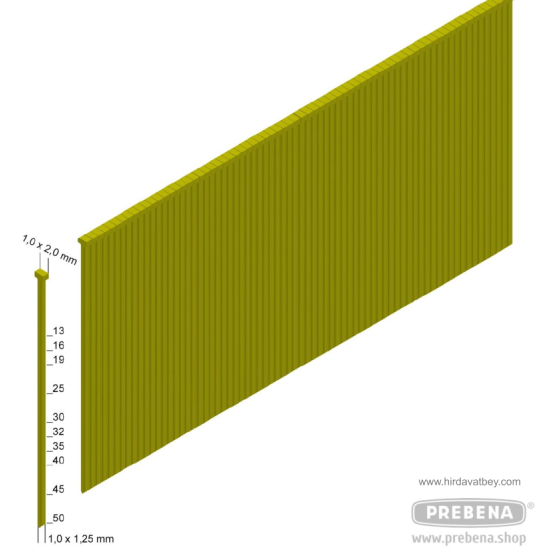 PREBENA J13CNKHA GALVANİZLİ REÇİNE KAPLAMALI BAŞLI ÇİVİ
