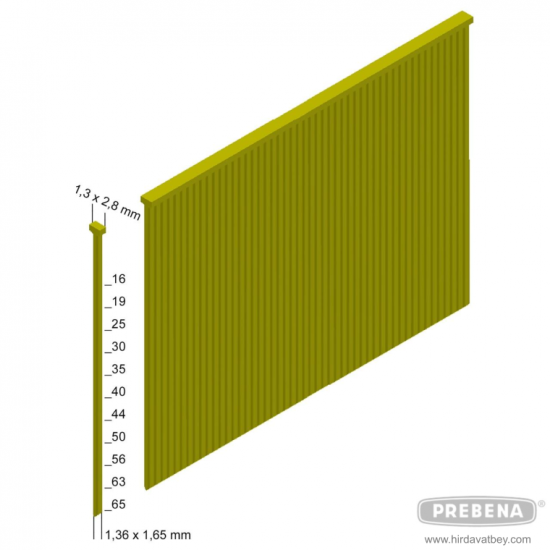 PREBENA N25CNKHA GALVANİZLİ REÇİNE KAPLAMALI BAŞLI ÇİVİ